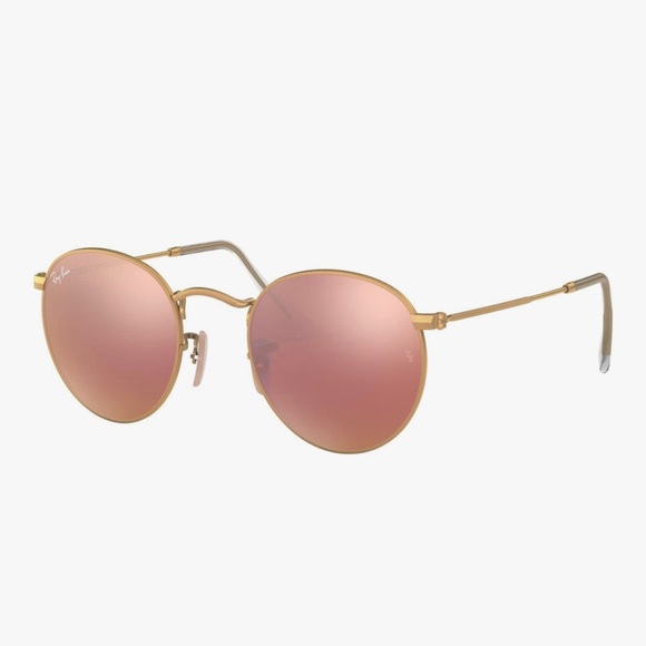 Ray-Ban Gold Frame with Pink Lenses Sunglasses - Picture 1 of 6